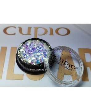 Cupio Holo Hexa Glitter AB Lila